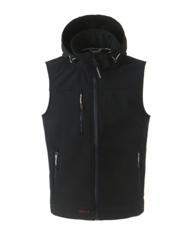 Γιλέκο Softshell με κουκούλα Typhoon - μαύρο, XL